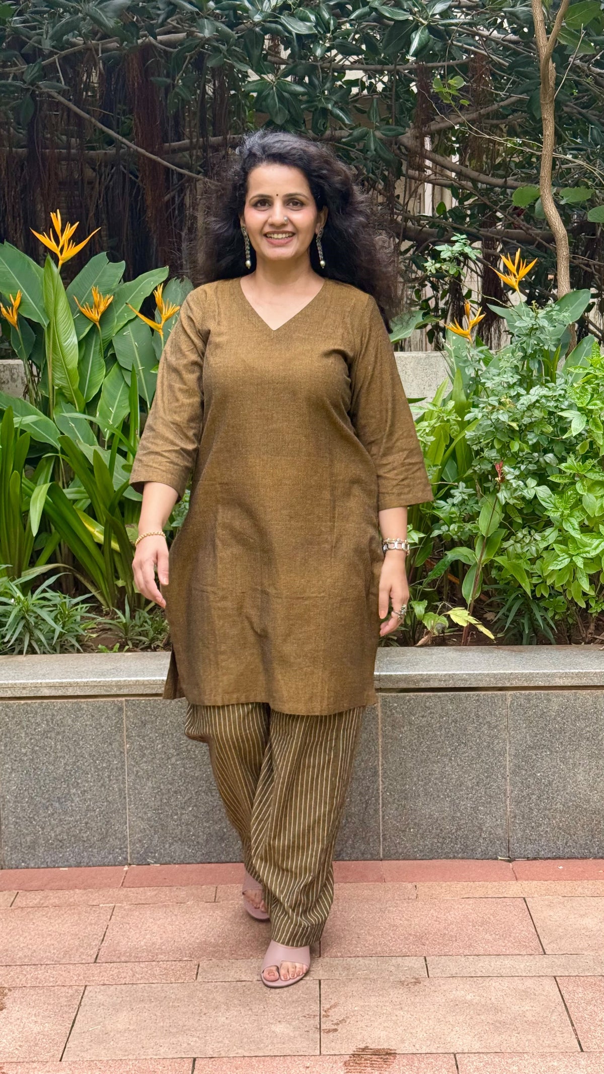 Vanya: Olive Brown Co-ord Set