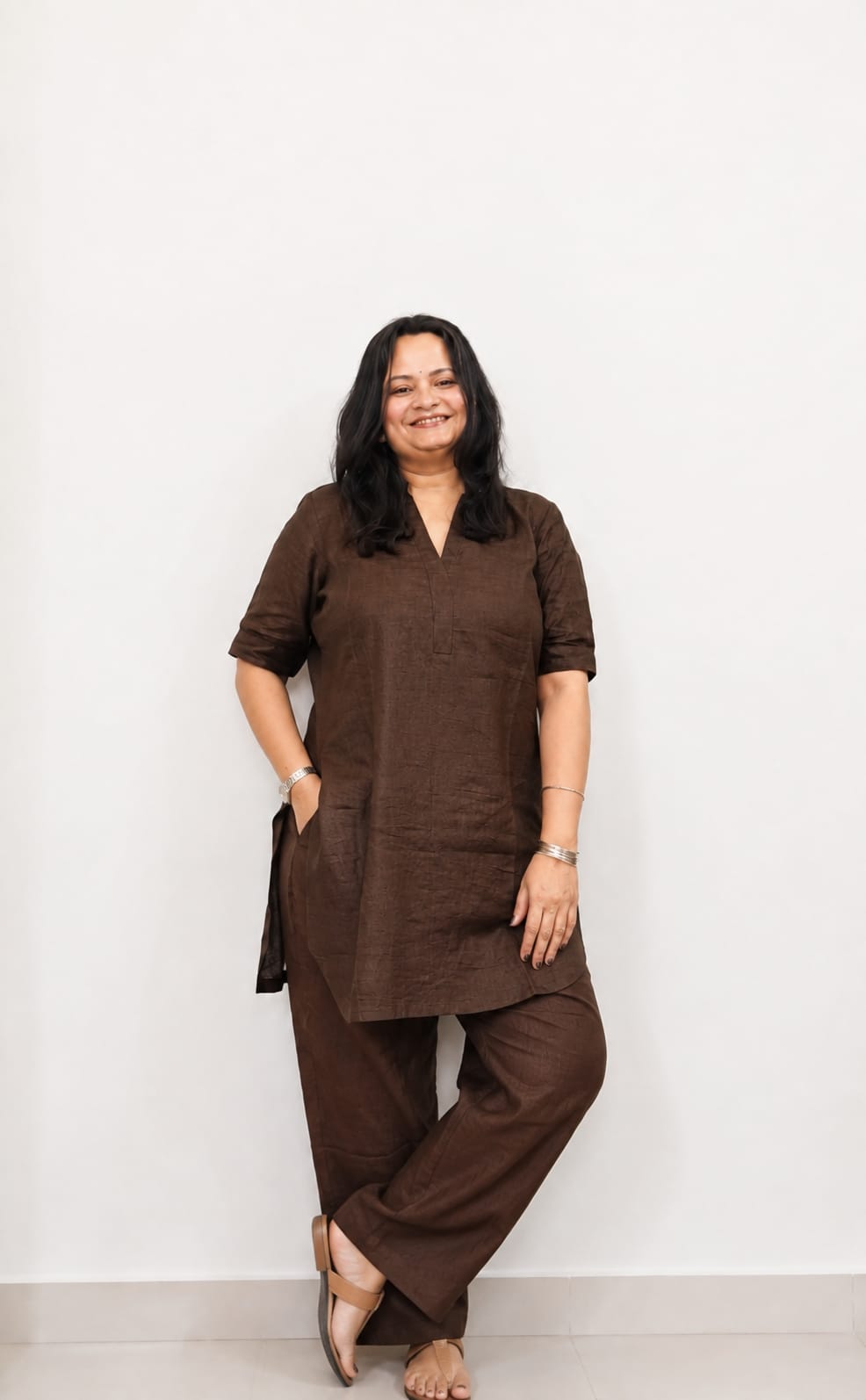 Dharani: Brown Co-ord Set