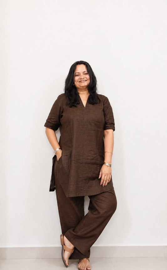 Dharani: Brown Co-ord Set