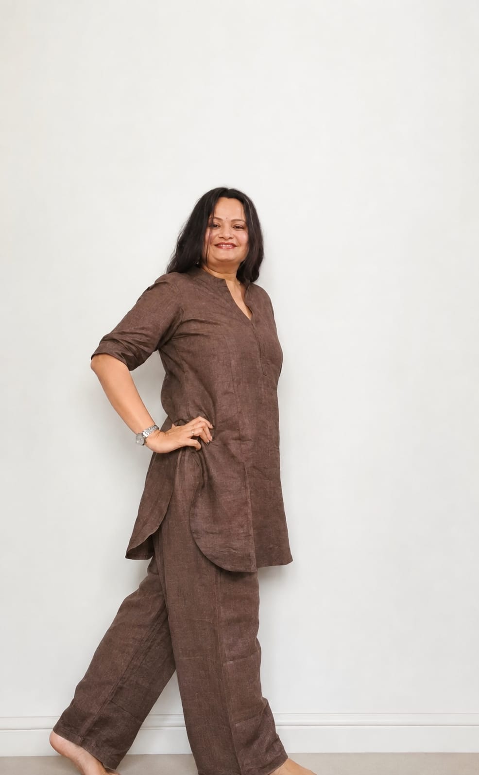 Dharani: Brown Co-ord Set