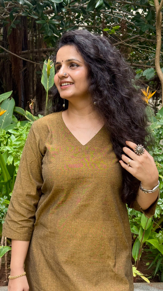 Vanya: Olive Brown Co-ord Set