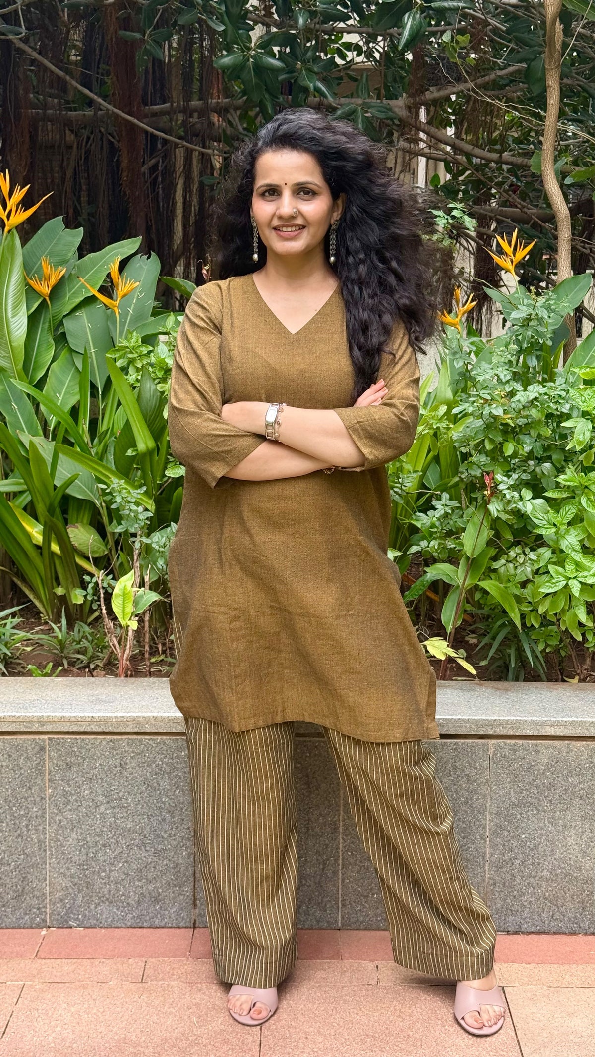 Vanya: Olive Brown Co-ord Set