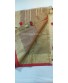 Beige Red Linen Saree